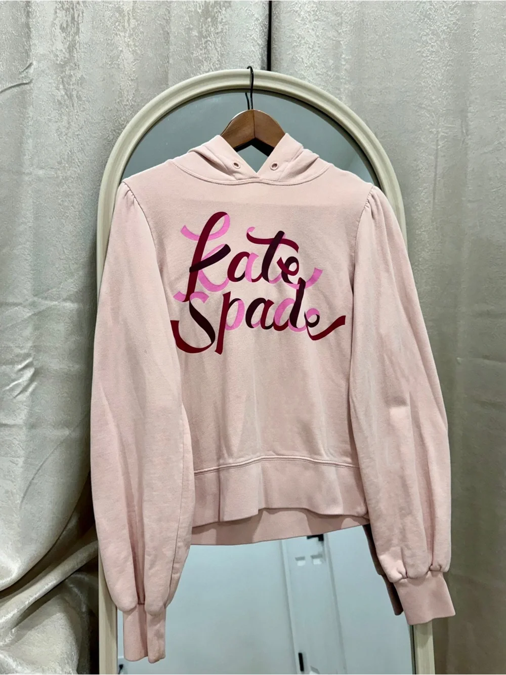 kate spade Pale Pink Hoodie with Script Logo